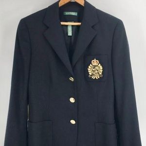 🦊 LAUREN by RALPH LAUREN 🦊 crested blazer